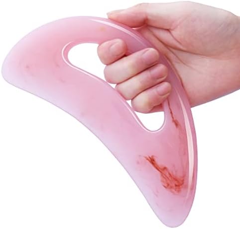 ANZHIX GUA SHA Ferramenta de massagem com alça Resina grande drenagem linfática Massageador Guasha Raspagem Ferramenta