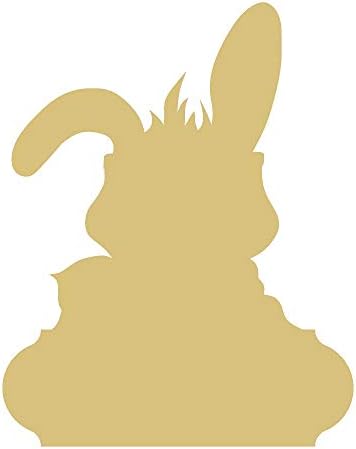 Rabbit Cutout Inacabado Bunny Páscoa Decoração do cabide da porta MDF Estilo de tela 22