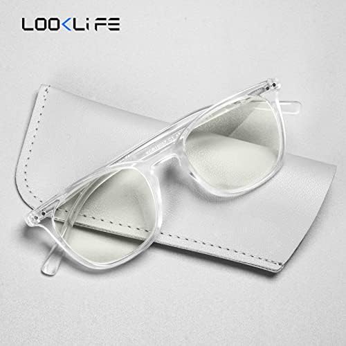 LookLife Clear Reading Glasses Blocking Blocking Reading Glasses para mulheres e homens Leitura de computador Copos de leitura