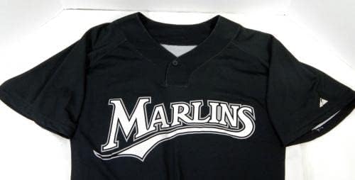 2009 Florida Marlins Andy Gonzalez 50 Game usou Black Jersey BP ST XL DP14342 - Jogo usado MLB Jerseys