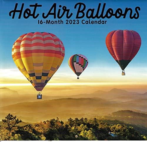 2023 balões de ar quente calendário de parede em tamanho real para planejamento, programação e organização
