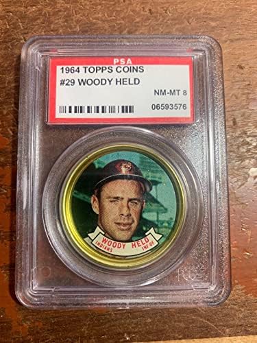 1964 Topps Coins 29 Woody Held PSA 8 - MLB Fotomints and Coins