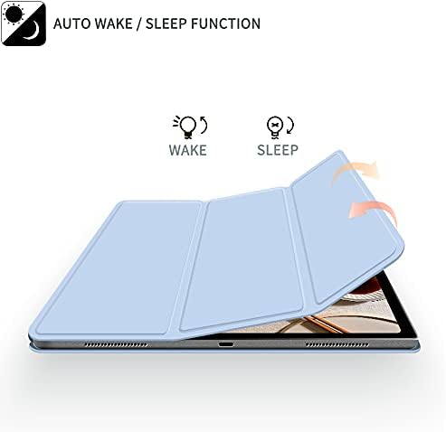 Kenke Case for iPad Air 5th/4th Generation 10,9 polegadas 2022/2020, Afligimento magnético Tampa inteligente [Pares de suporte/carregamento de lápis], capa de suporte de trifold Slim para iPad Air 5/Air 4/Pro 11 2018, Sky Blue