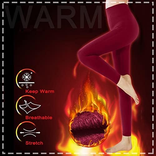 Sinifer feminino lã térmica forrada ioga leggings Winter Warm Workout Yoga Pant