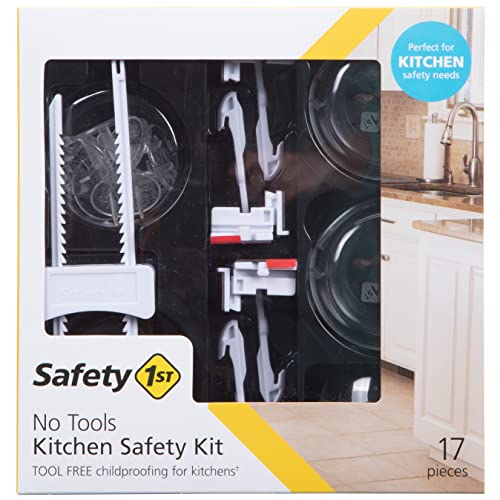 Soluções de segurança 1ª sala: Kit de segurança de cozinha de luxo à prova de bebê - inclui plugues de saída, tampas do botão