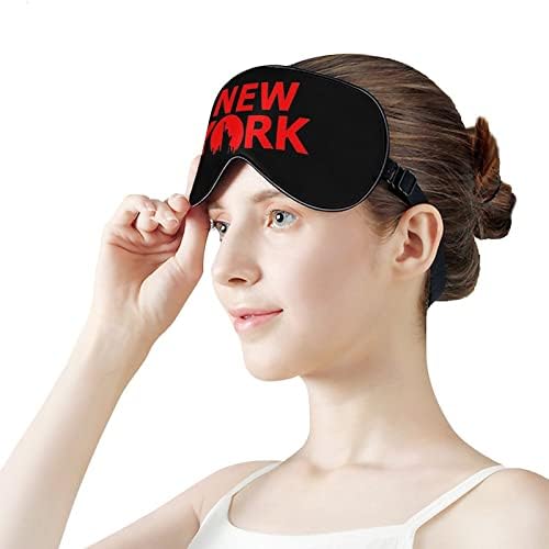 New York City Funny Sleep Eye Máscara de olhos cegos macios com uma sombra noturna de cinta ajustável para homens mulheres