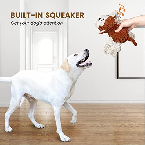 Toy Iokheira Dog Toy para cães grandes, brinquedos de cães estridentes com papel amassado, brinquedos para mastigar cachorros para filho