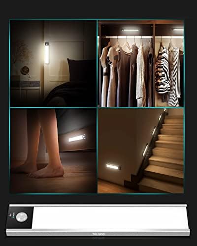 Duktig sob luzes do gabinete, sensor de movimento LED Light Indoor, luzes de armário recarregáveis ​​USB, luz noturna magnética para guarda -roupa, armário, escada, corredor