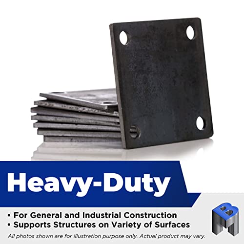 METAIS DE BOBCO 5 ”x5” A36 Aço placa - placa de base de aço de alta qualidade para suporte da estrutura - placa de metal soldável para uso geral e industrial - 8 pcs