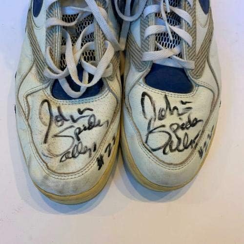John Salley assinou caça usada sapatos da final de 1990 Detroit Pistons JSA COA - jogo autografado usado tênis da NBA