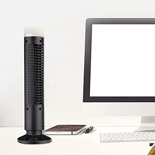 Resfriador de ar da torre de autores, pequeno ventilador de USB oscilante silencioso, mesa de mesa de mesa pessoal fã de torre elétrica