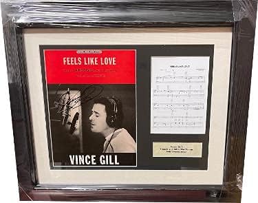 Vince Gill assinou 2000 parece que o amor - Letra/Lyrics Premium Custom Framing - folhas de música