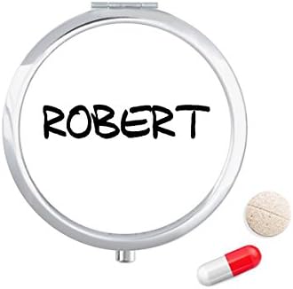 Manuscrito especial Nome em inglês Robert Pill Case Pocket Medicine Storage Storage Recipler Dispenser