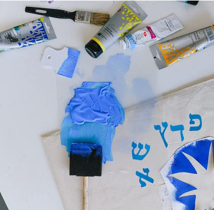 RITE LITE 2.5 High Grande Alef Bet Paper Stegils - Artes e ofícios judaicos Presente, Alef Art, Presentes Judaicos