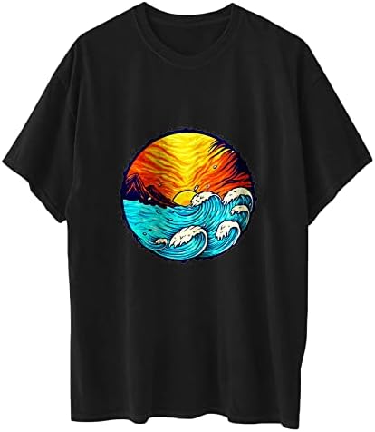 Tops grandes para as mangas curtas femininas Summer Beach Holiday Camiseta Casual Selta Camas de camisetas soltas Pullover
