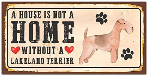 Placa de cão de metal rústico Uma casa não é uma casa sem um cachorro Terrier Pet Dog Wall Dë ... CORMA PAW FARMHOUSE