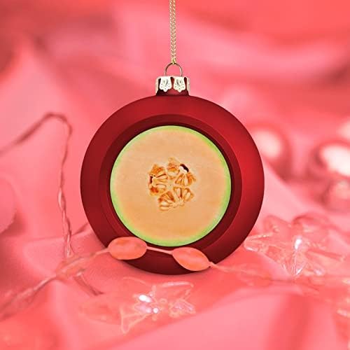 Melon Melon isolado Bolas de Natal Ornamento Survessura à prova de encantos Decoração de pendura de árvore de natal