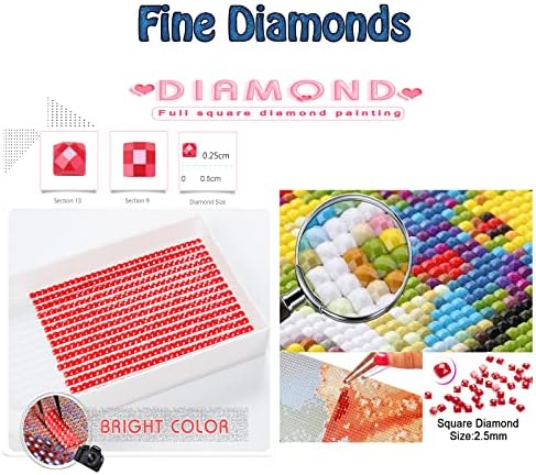 Kits de pintura de diamante para adultos, Horse Diamond Art Kids Iniciante Diy 5D Paint by Numbers, Diamante de