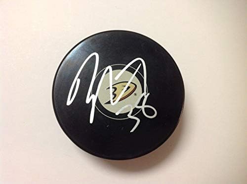 Derek Grant assinou autografado Anaheim Ducks Hockey Puck A - Pucks NHL autografados