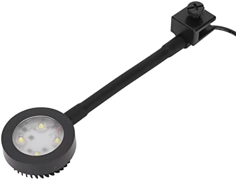 Pequena luz de aquário 360 lâmpada de braçadeira de aquário rotativa Proteção para os olhos internos 0,4 polegadas de espessura preta