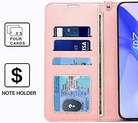Double-N para o OnePlus 9 Case, Premium Pu Leather OnePlus 9 5G Caixa da carteira, Flip Folio Choques Cober