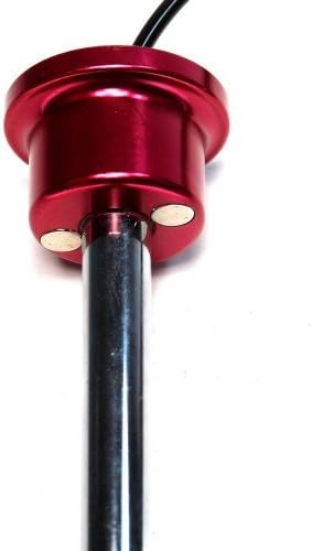 Pino SBD, tração - Tecla de seletor de substituição de pilha de peso universal magnética - 3/8 DIA | 3-1/4 Espaço de travamento | Pinos de engate de detent - botão de alumínio anodizado vermelho com cordão de arame de aço reforçado.