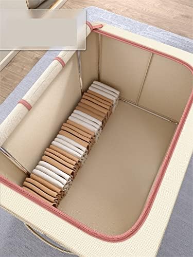 Caixa de tela de caixa de armazenamento de tecido dobrável roupas de armazenamento de tecido acabamento para armário de armazenamento
