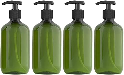 Loção de garrafas de pescoço de estimação longa e transparente de plástico 4pcs pressione produtos de banheiro longos produtos de banheiros de prensa longa face toalhas para banheiro