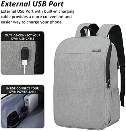 Mochila de backpack de laptop de maxtop com carregamento USB porto anti-roubo [resistência à água] Work Backpack de Computador