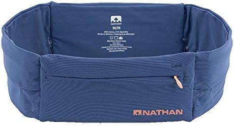 Cinturão de corrida de Nathan - The Zipster Lite - Pacote de cintura com 2 zíperes. Bolsa grátis de salto / peso