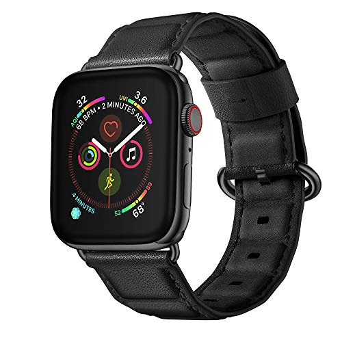 Aisports Compatível para bandas Apple Watch Bands 42mm Iwatch Series 4 Band 44mm Leather Men Men Men Sport Smart Watch Band Pulset