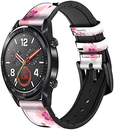 CA0281 Plum Blossom Leather Smart Watch Band Strap for Wristwatch smartwatch smart watch size