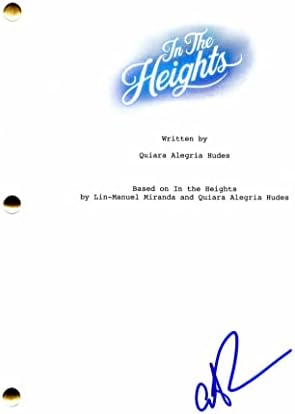 Anthony Ramos assinou o autógrafo de The Heights Full Movie Script - criado por Lin Manuel Miranda, Hamilton Star