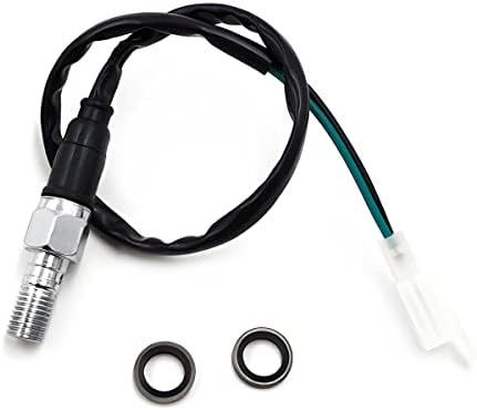 Chave de luz de freio para motocicleta, interruptor de pressão de freio hidráulico, interruptor universal da luz de parada do freio traseiro, parafuso de banjo para moto scooter de moto moto de bicicleta de bicicleta