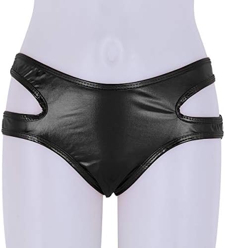 LOLODA SPANDEX feminino shorts de saquinho metálico Bottoms brilhante