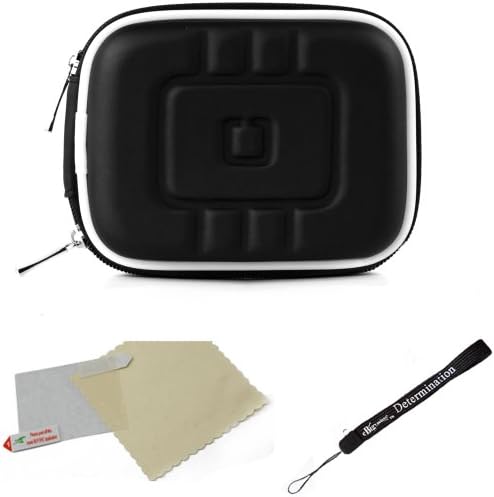 Black EVA Cubo de proteção de proteção com bolso de malha para câmera digital da Canon Power Shot