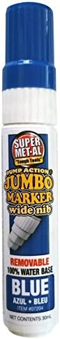 Super Met-Al Jumbo Removável Marcador de tinta, Blue Create, Wide Prnouned Marks