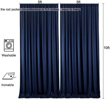 Cortina de cenário azul azul de 10x10 para festas Robra de cortinas grátis cortinas de pano de fundo decoração de tecido para