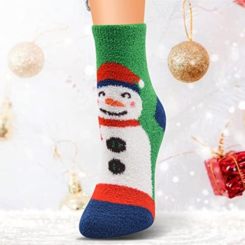 Meias de Natal Mulheres Diversão Diversão Colorida Cotton Holiday Socks