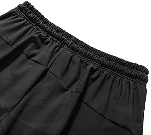 Shorts masculinos de filarola Quick Dry Athletic Shorts Cintura elástica com bolsos com zíper para academia, treino,