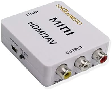 Adaptador HDMI para RCA, 1080p HDMI feminino para 3rca Video Audio AV Composite Female Converter, transmissão unidirecional de HDMI