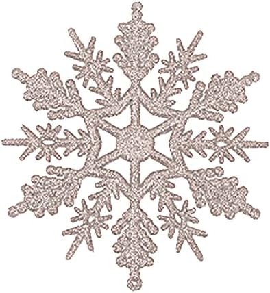 Dknoy 24pc Snowflake Decoração de Natal Decorações de árvore de Natal Programa de local Pingente （5cm）