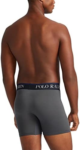Polo Ralph Lauren masculino 4D Flex Flex Briefs Boxer Microfiber, Laranja Ativa, Azela Azela/Laranja Ativa