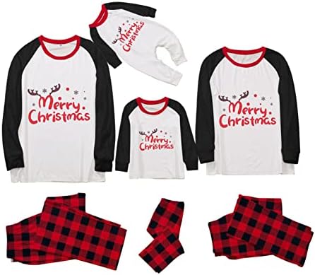 Pijama Conjuntos para a família de dois homens de Natal Conjunto de Natal Pijamas de impressão de carta fofa para pijamas correspondentes