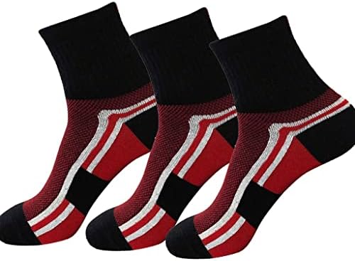 SSLFQND 3 pares de meias de algodão masculinas de ciclismo meias de ciclismo correndo meias de verão meias masculinas masculinas