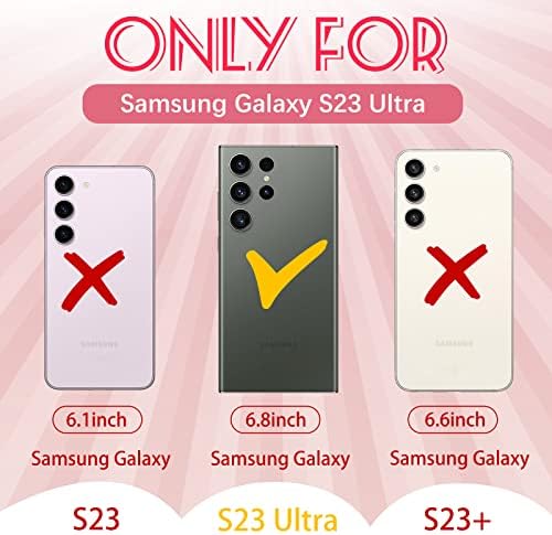 Plakill para Samsung Galaxy S23 Ultra Caso, Protetivo de serviço pesado à prova de choque Strawberry S23 Ultra Caso para homens meninos