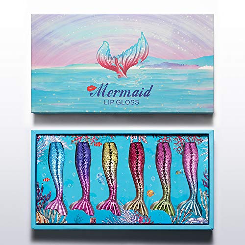 Mermaid Tail Matte Lipstick Set Gloss for Women and Girls Red Black Velvet Nud