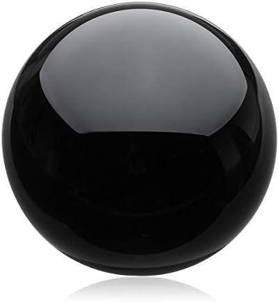 Ylgg Black Obsidian Ball 80 mm para cura, espelho escasso, meditação, feng shui, adivinhação, balanceamento de chakra,