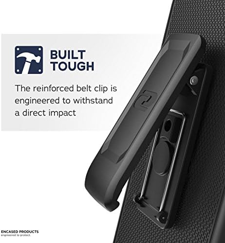 Série de armadura fina encerrada compatível com o iPhone 12 Pro Max Belt Clip Case Slim Grip Tampa com Holster - Black