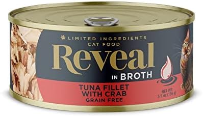 Revelar comida natural de gato molhado, 12 pacote, ingrediente limitado, alimentos sem grãos para gatos, filé de atum